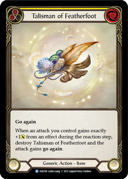 Flesh and Blood TCG | Talisman of Featherfoot [EVR190] (Everfest)  1st Edition Cold Foil | The Nerd Merchant