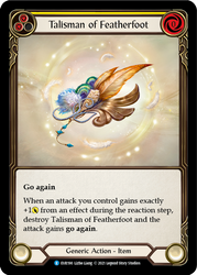 Flesh and Blood TCG | Talisman of Featherfoot [EVR190] (Everfest)  1st Edition Cold Foil | The Nerd Merchant