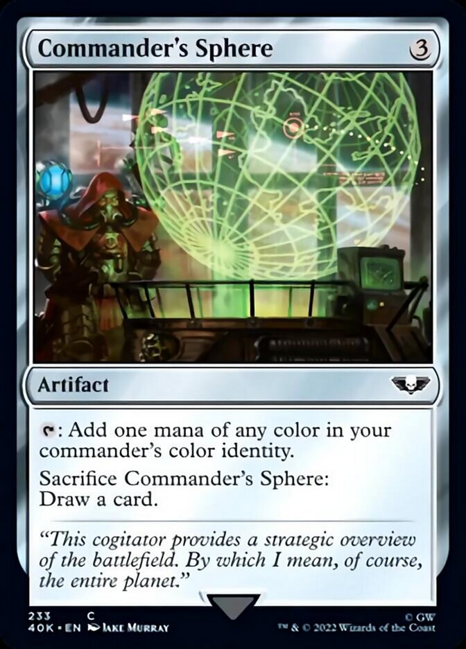 Magic | Commander's Sphere (233) (Surge Foil) [Warhammer 40,000] | The Nerd Merchant
