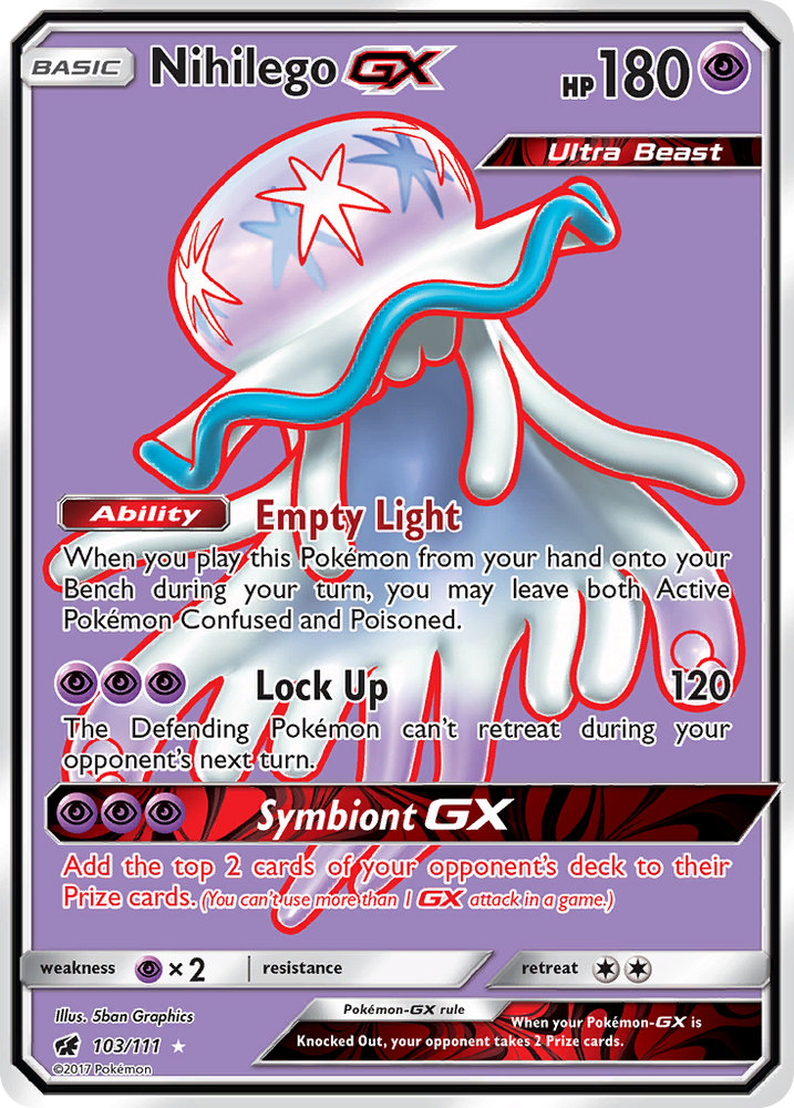 Pokemon | Nihilego GX (103/111) [Sun & Moon: Crimson Invasion] | The Nerd Merchant