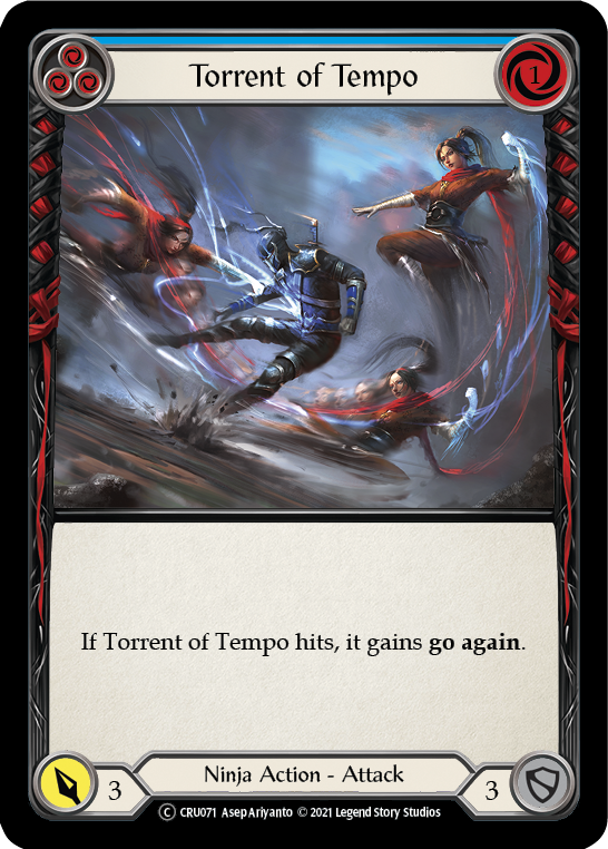 Flesh and Blood TCG | Torrent of Tempo (Blue) [U-CRU071] (Crucible of War Unlimited)  Unlimited Rainbow Foil | The Nerd Merchant