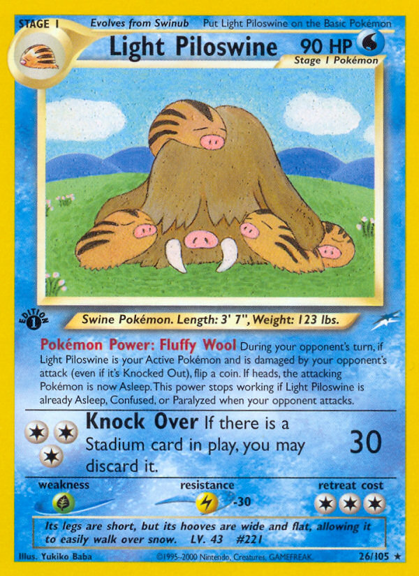 Pokemon | Light Piloswine (26/105) [Neo Destiny 1st Edition] | The Nerd Merchant