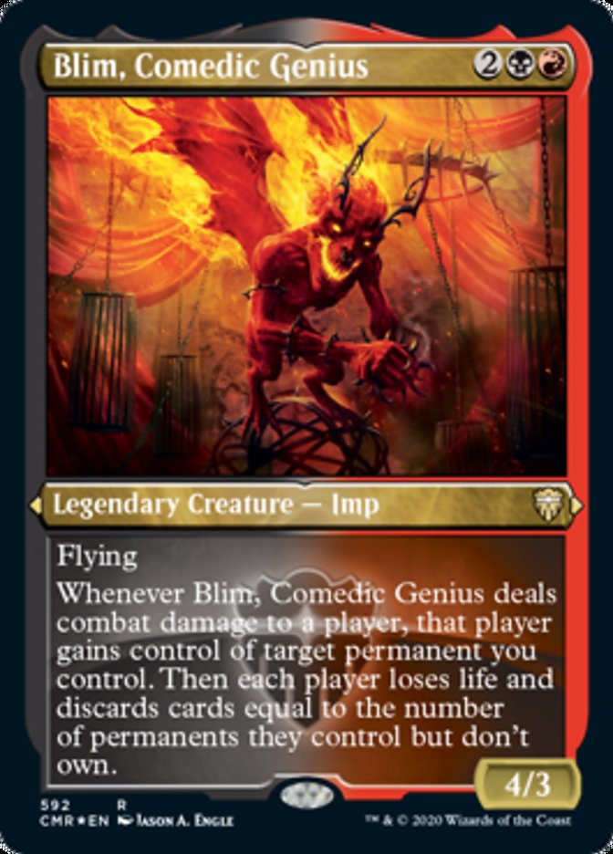 Magic | Blim, Comedic Genius (Etched) [Commander Legends] | The Nerd Merchant