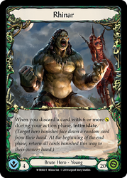 Flesh and Blood TCG | Rhinar // Seismic Surge [WTR002 // WTR075] (Welcome to Rathe)  1st Edition Normal | The Nerd Merchant