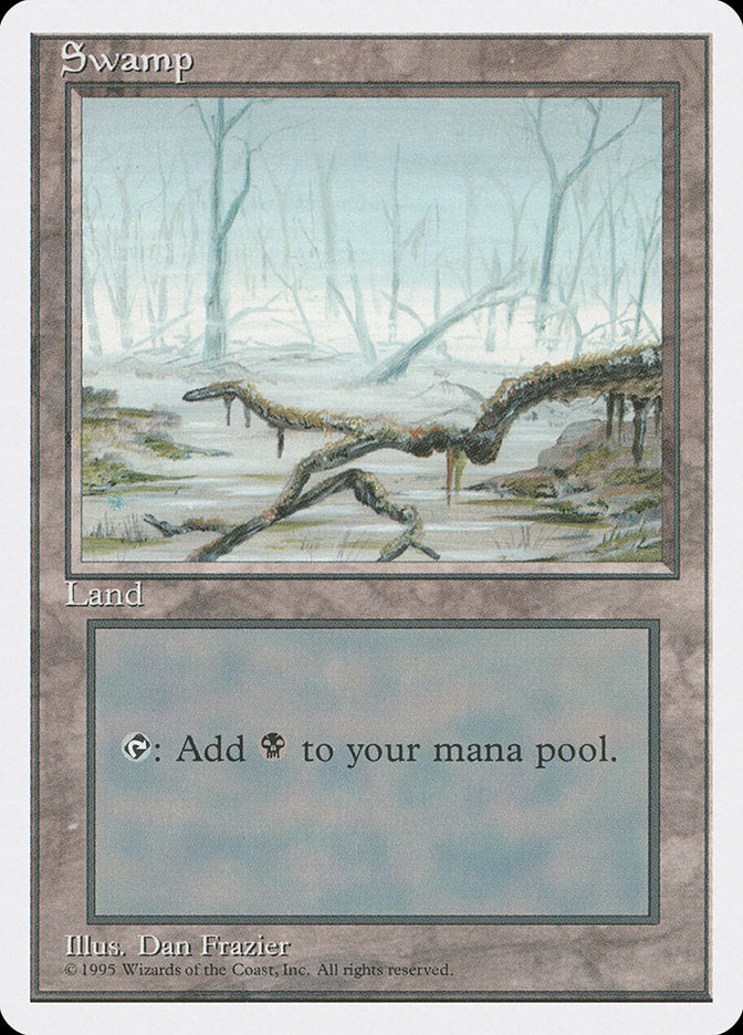Magic | Swamp (White Fog in Trees) [Fourth Edition] | The Nerd Merchant