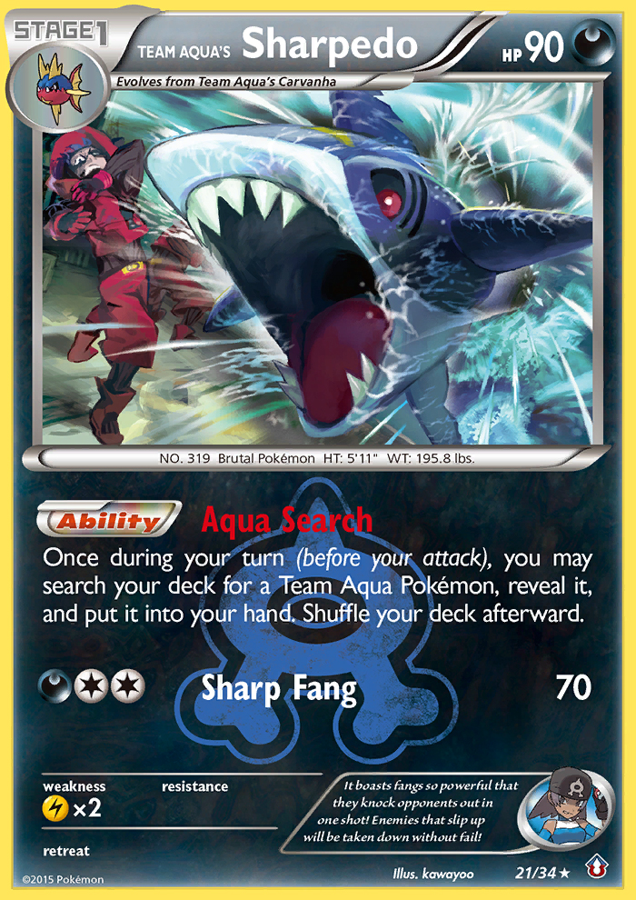 Pokemon | Team Aqua's Sharpedo (21/34) [XY: Double Crisis] | The Nerd Merchant