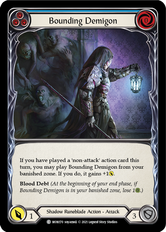 Flesh and Blood TCG | Bounding Demigon (Blue) [MON170] (Monarch)  1st Edition Normal | The Nerd Merchant