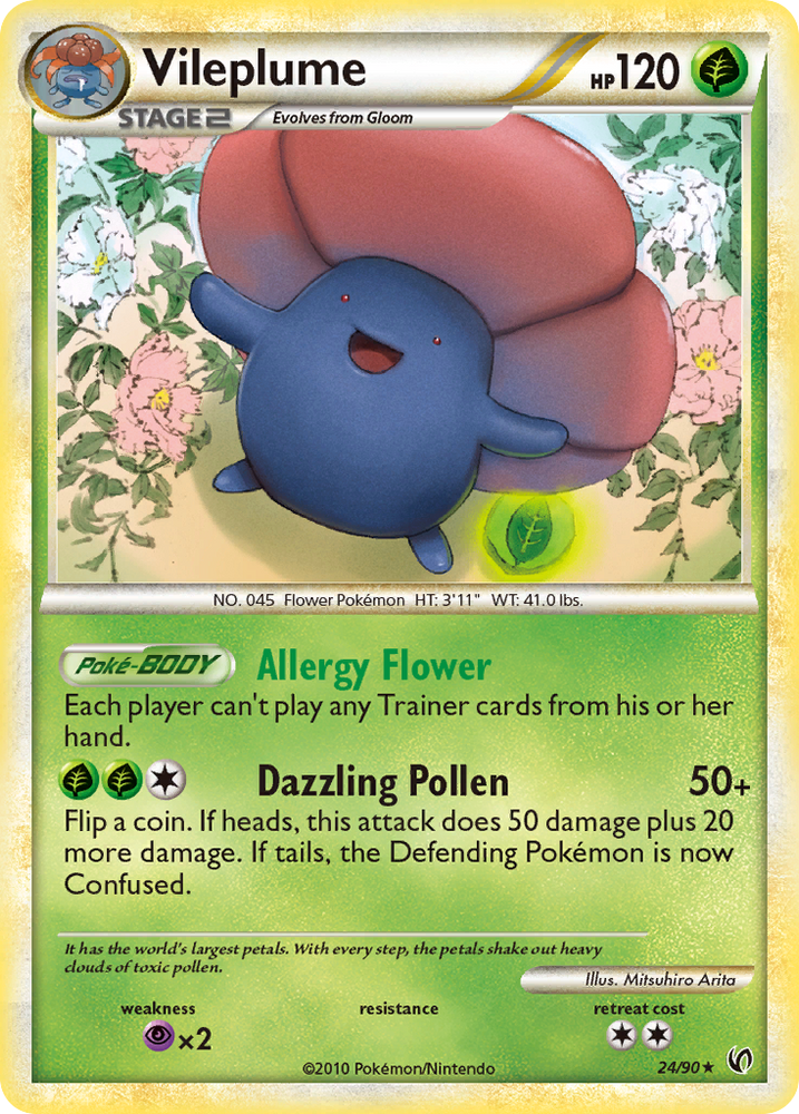 Pokemon | Vileplume (24/90) [HeartGold & SoulSilver: Undaunted] | The Nerd Merchant