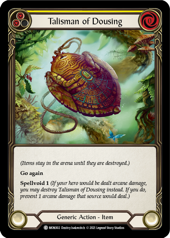 Flesh and Blood TCG | Talisman of Dousing [MON302-RF] (Monarch)  1st Edition Rainbow Foil | The Nerd Merchant