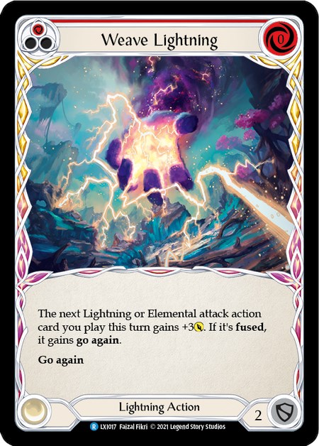 Flesh and Blood TCG | Weave Lightning (Red) [LXI017] (Tales of Aria Lexi Blitz Deck)  1st Edition Normal | The Nerd Merchant