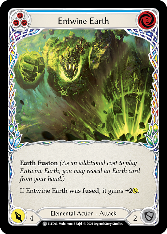 Flesh and Blood TCG | Entwine Earth (Blue) [ELE096] (Tales of Aria)  1st Edition Rainbow Foil | The Nerd Merchant