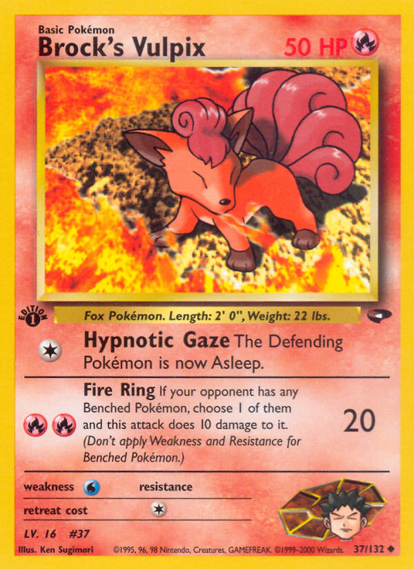 Pokemon | Brock's Vulpix (37/132) [Gym Challenge 1st Edition] | The Nerd Merchant