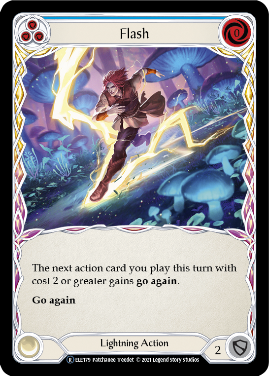 Flesh and Blood TCG | Flash (Blue) [U-ELE179] (Tales of Aria Unlimited)  Unlimited Rainbow Foil | The Nerd Merchant