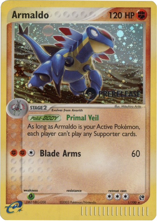 Pokemon | Armaldo (1/100) (Prerelease Promo) [EX: Sandstorm] | The Nerd Merchant