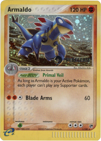Pokemon | Armaldo (1/100) (Prerelease Promo) [EX: Sandstorm] | The Nerd Merchant
