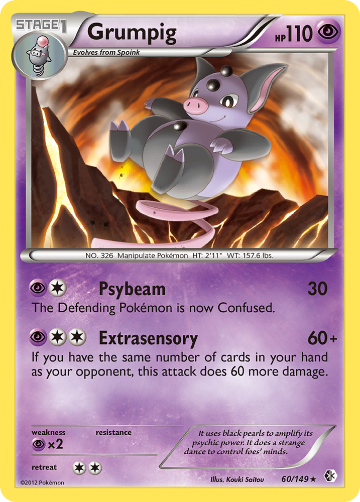 Pokemon | Grumpig (60/149) [Black & White: Boundaries Crossed] | The Nerd Merchant