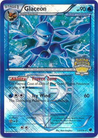 Pokemon | Glaceon (23/116) (City Championship Promo) [Black & White: Plasma Freeze] | The Nerd Merchant