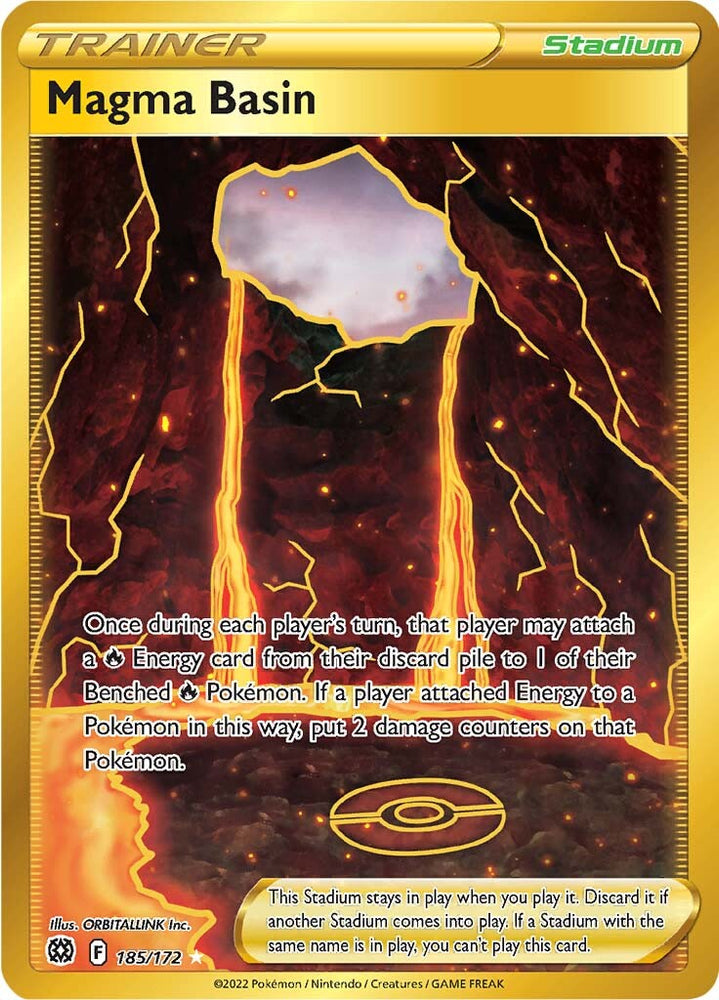 Pokemon | Magma Basin (185/172) [Sword & Shield: Brilliant Stars] | The Nerd Merchant