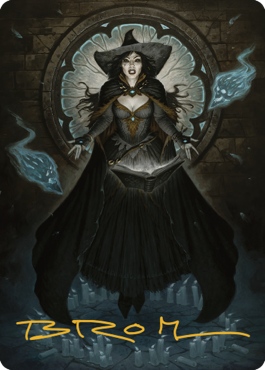 Magic | Tasha, the Witch Queen Art Card (76) (Gold-Stamped Signature) [Commander Legends: Battle for Baldur's Gate Art Series] | The Nerd Merchant