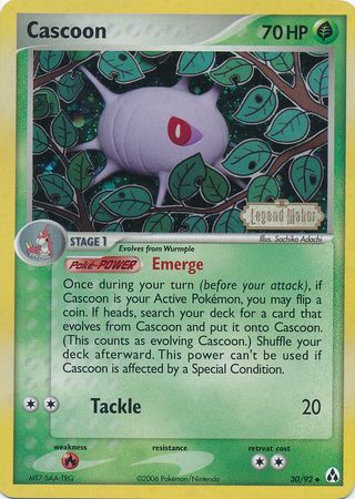 Pokemon | Cascoon (30/92) (Stamped) [EX: Legend Maker] | The Nerd Merchant