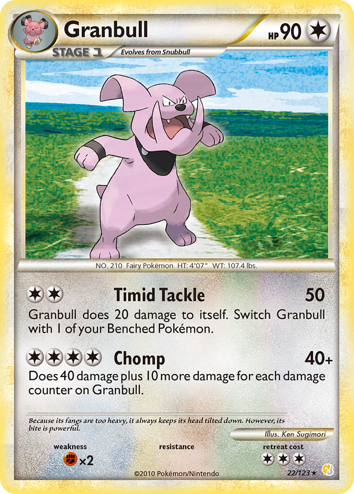 Pokemon | Granbull (22/123) [HeartGold & SoulSilver: Base Set] | The Nerd Merchant