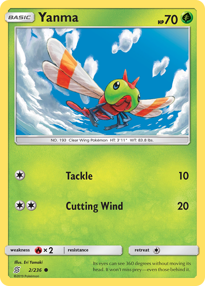 Pokemon | Yanma (2/236) [Sun & Moon: Unified Minds] | The Nerd Merchant