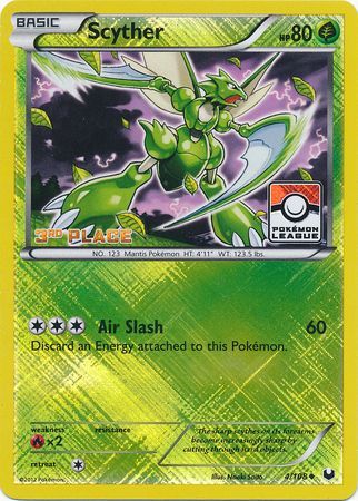 Pokemon | Scyther (4/108) (League Promo 3rd Place) [Black & White: Dark Explorers] | The Nerd Merchant