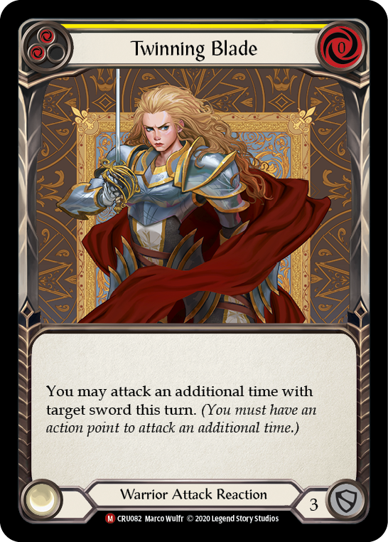 Flesh and Blood TCG | Twinning Blade [CRU082] (Crucible of War)  1st Edition Normal | The Nerd Merchant