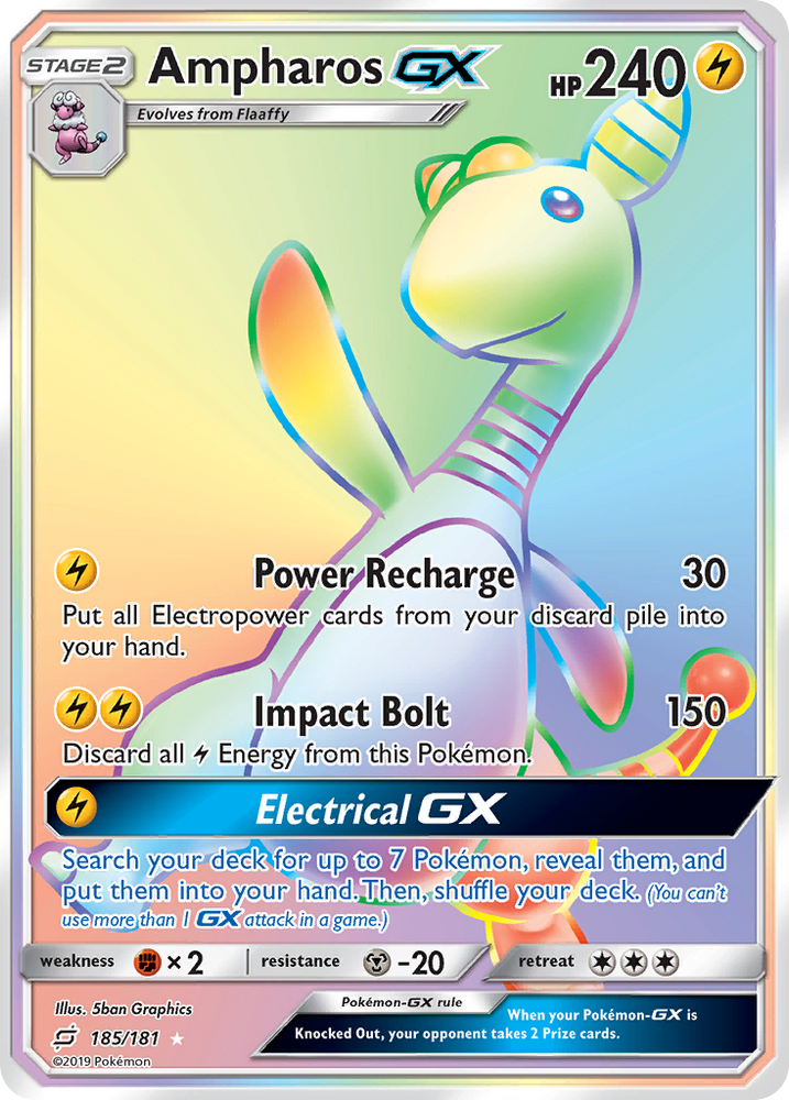 Pokemon | Ampharos GX (185/181) [Sun & Moon: Team Up] | The Nerd Merchant