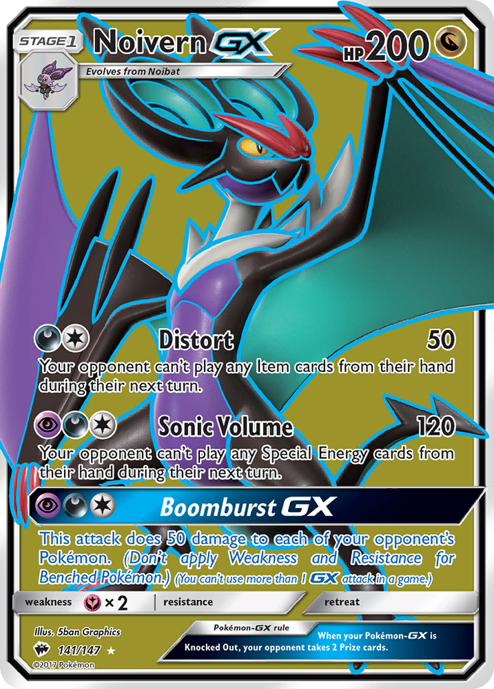 Pokemon | Noivern GX (141/147) [Sun & Moon: Burning Shadows] | The Nerd Merchant