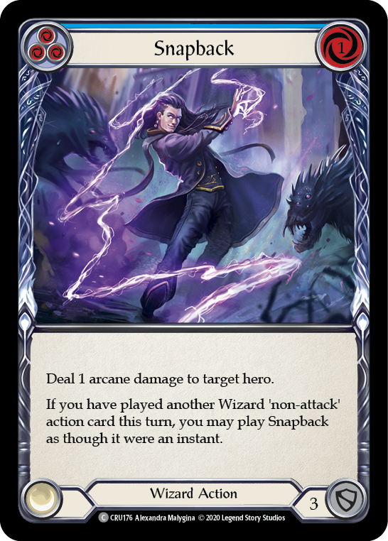 Flesh and Blood TCG | Snapback (Blue) [CRU176] (Crucible of War)  1st Edition Normal | The Nerd Merchant