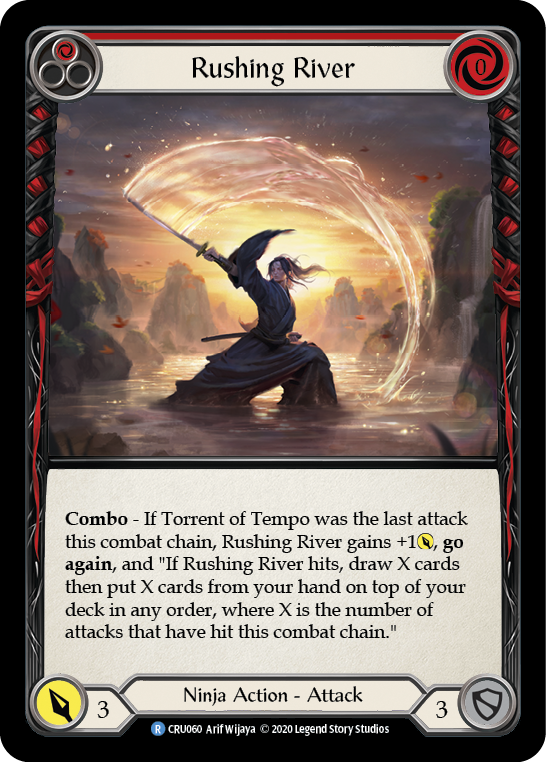 Flesh and Blood TCG | Rushing River (Red) [CRU060] (Crucible of War)  1st Edition Rainbow Foil | The Nerd Merchant