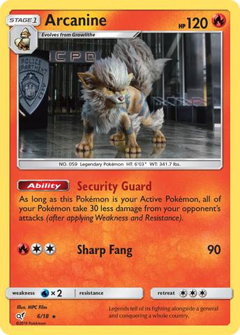 Pokemon | Arcanine (6/18) [Sun & Moon: Detective Pikachu] | The Nerd Merchant