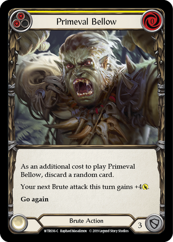 Flesh and Blood TCG | Primeval Bellow (Yellow) [WTR036-C] (Welcome to Rathe)  Alpha Print Normal | The Nerd Merchant
