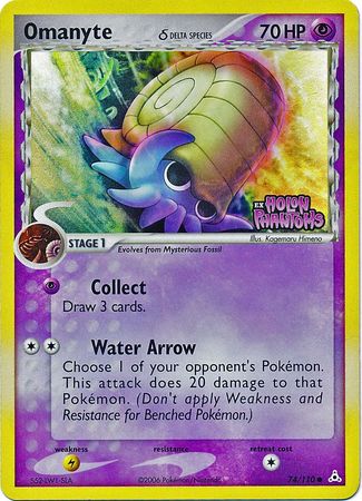 Pokemon | Omanyte (74/110) (Delta Species) (Stamped) [EX: Holon Phantoms] | The Nerd Merchant