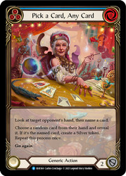 Flesh and Blood TCG | Pick a Card, Any Card (Blue) [EVR169] (Everfest)  1st Edition Extended Art Rainbow Foil | The Nerd Merchant