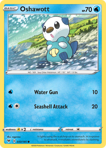 Pokemon | Oshawott (033/185) [Sword & Shield: Vivid Voltage] | The Nerd Merchant