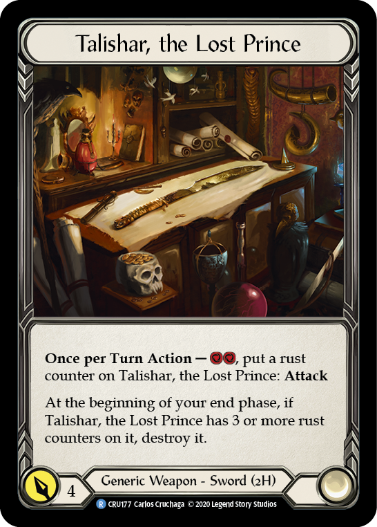 Flesh and Blood TCG | Talishar, the Lost Prince [CRU177] (Crucible of War)  1st Edition Cold Foil | The Nerd Merchant