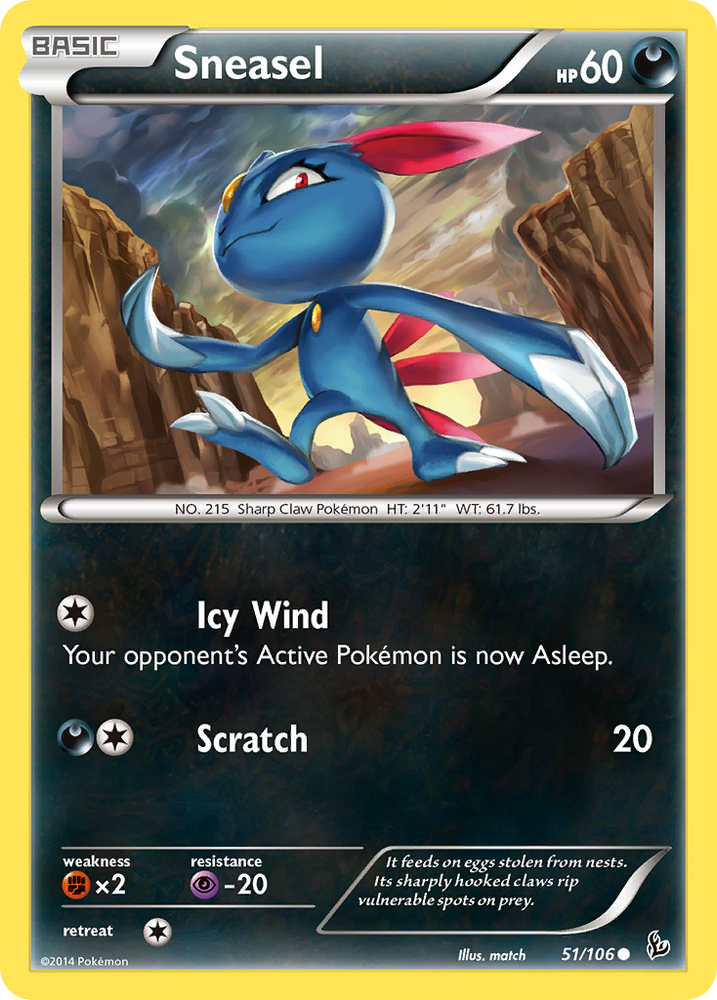 Pokemon | Sneasel (51/106) [XY: Flashfire] | The Nerd Merchant