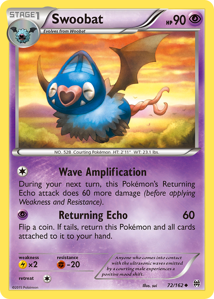 Pokemon | Swoobat (72/162) [XY: BREAKthrough] | The Nerd Merchant