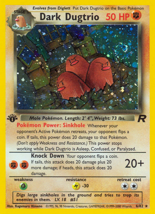 Pokemon | Dark Dugtrio (6/82) [Team Rocket 1st Edition] | The Nerd Merchant