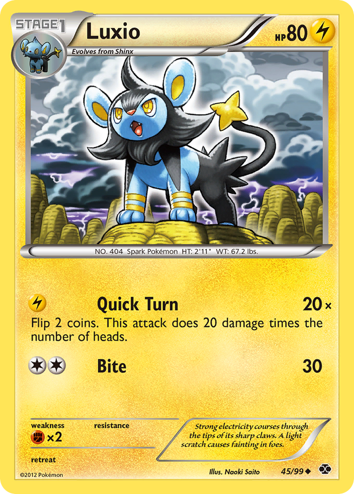 Pokemon | Luxio (45/99) [Black & White: Next Destinies] | The Nerd Merchant