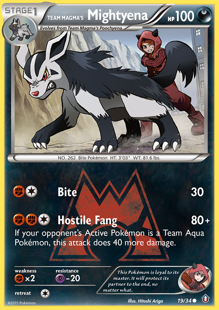 Pokemon | Team Magma's Mightyena (19/34) [XY: Double Crisis] | The Nerd Merchant