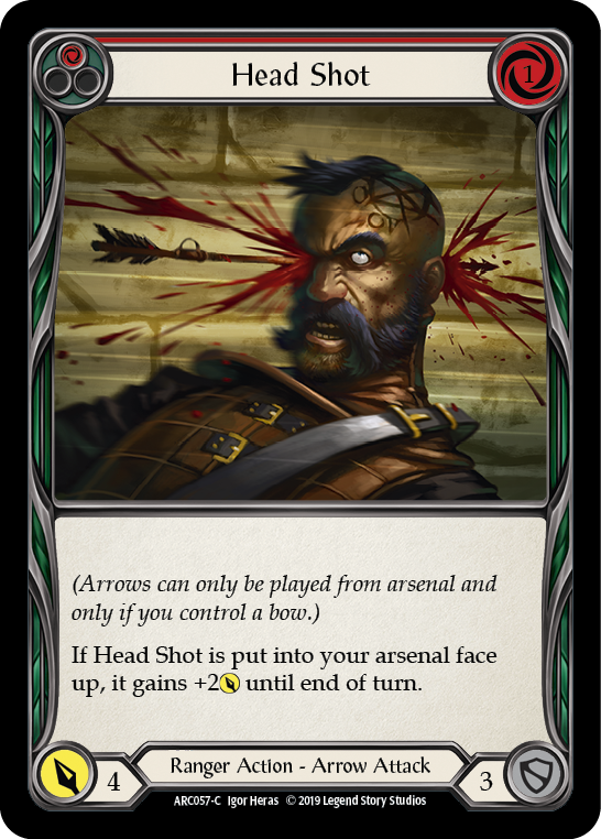 Flesh and Blood TCG | Head Shot (Red) [ARC057-C] (Arcane Rising)  1st Edition Normal | The Nerd Merchant