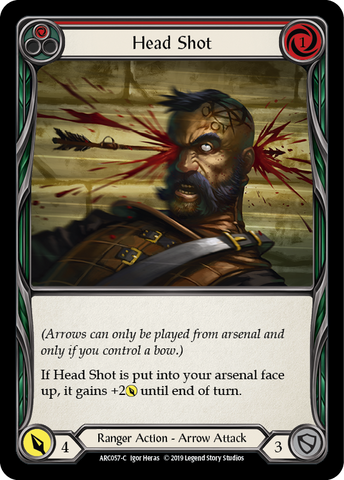 Flesh and Blood TCG | Head Shot (Red) [ARC057-C] (Arcane Rising)  1st Edition Normal | The Nerd Merchant