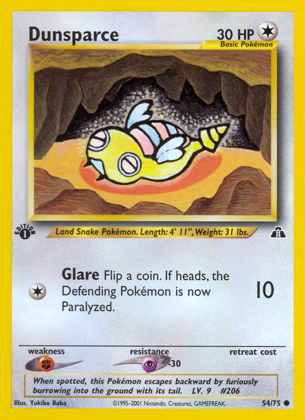 Pokemon | Dunsparce (54/75) [Neo Discovery 1st Edition] | The Nerd Merchant
