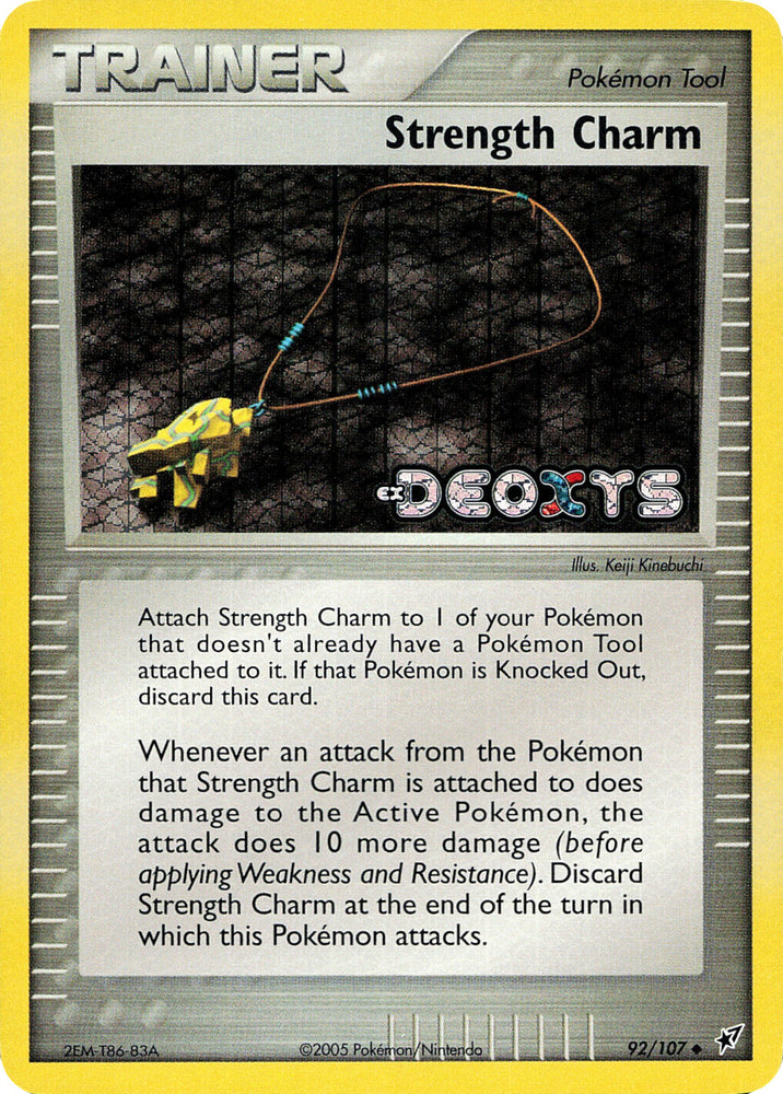 Pokemon | Strength Charm (92/107) (Stamped) [EX: Deoxys] | The Nerd Merchant