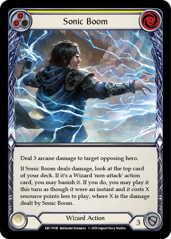 Flesh and Blood TCG | Sonic Boom [ARC119-M] (Arcane Rising)  1st Edition Normal | The Nerd Merchant