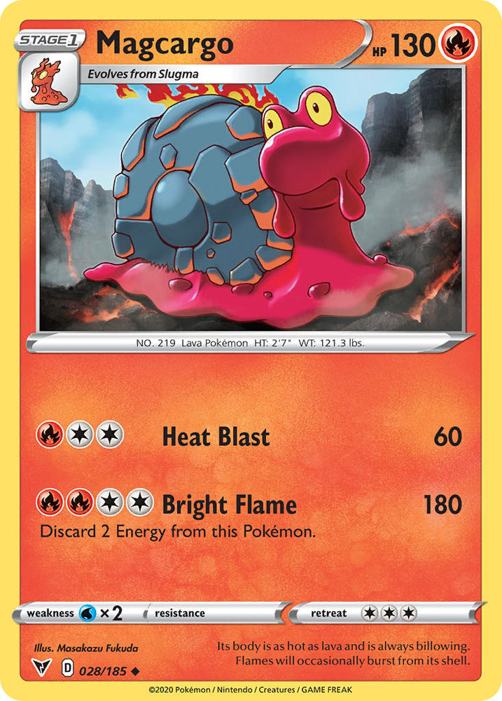 Pokemon | Magcargo (028/185) [Sword & Shield: Vivid Voltage] | The Nerd Merchant