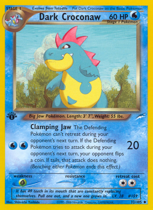 Pokemon | Dark Croconaw (32/105) [Neo Destiny 1st Edition] | The Nerd Merchant